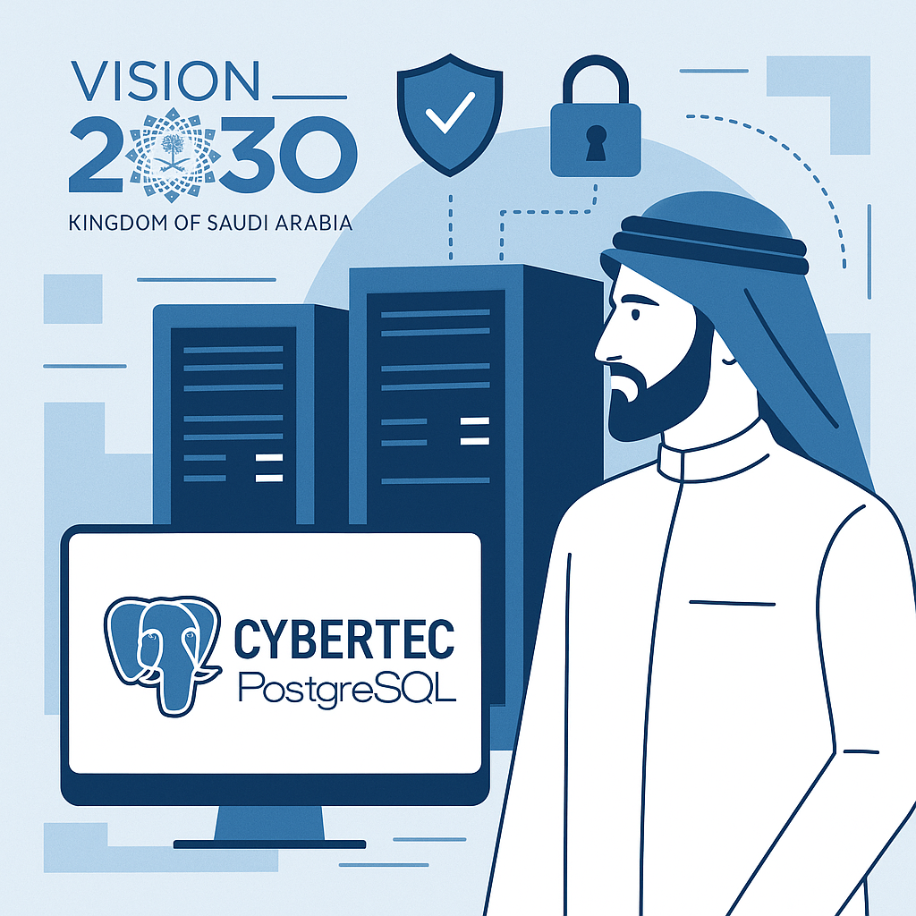 Discover how CYBERTEC PostgreSQL Enterprise empowers Saudi enterprises under Vision 2030 with cost savings, high security, and scalability.