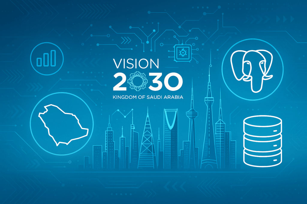 Discover how CYBERTEC's PostgreSQL Enterprise supports Saudi Arabia's Vision 2030 with cost-efficient, secure, and scalable database solutions tailored for fintech, government, and healthcare sectors.